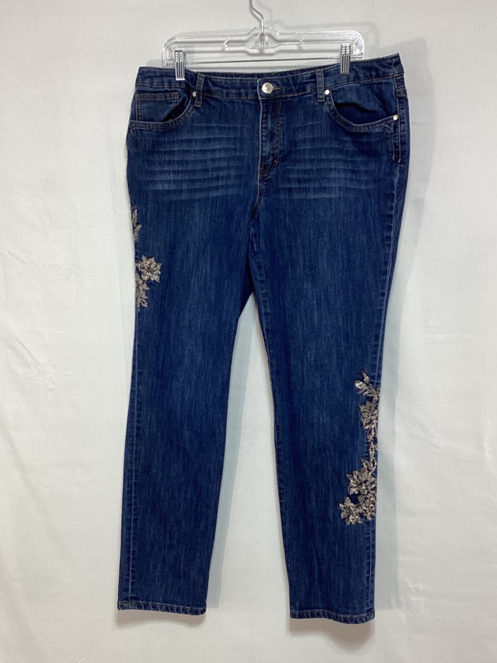 Christopher & Banks Size 14 Floral Sequined Women’s Jeans